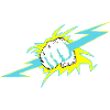 Zeus hand. Thunder gift