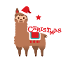 Merry Christmas llama