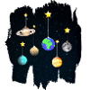 Weihnachtskugel Stern Planeten Himmel
