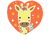 Giraffe Heart Gift Girafe Heart
