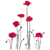 Dessin floral abstrait. Pavot
