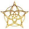 Venus Flower Pentacle gold