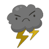 Wütende Wolke mit Gewitterwetter