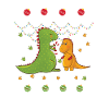 Famille Dino pour Noël
