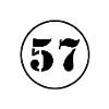 Numéro 57 cinquante-sept cadeau d'anniversaire