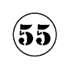 Numéro 55 cinquante-cinq cadeau d'anniversaire