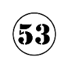 Numéro 53 cinquante-trois cadeau d'anniversaire