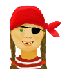 Pirate girl with no teeth