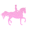 Dressurpferd rosa