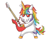 Einhorn mit E-Gitarre
