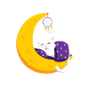 Sleeping cat moon