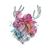 Bunter Hirsch