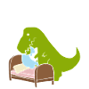 T-Rex au lit - Design