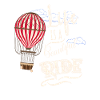 Ottimismo palloncino mongolfiera retrò