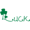 LUCK text lucky charm