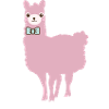 Lama pink mit Fliege