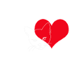 Cat face heart paw