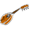Sketch style acoustic mandolin