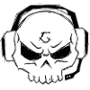 Gamer Skull Logo BLACK