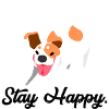 Stay Happy funny dog