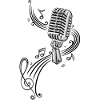 Microphone Microphone Micro music clef