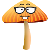 Mushroom with glasses