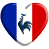 Heart France cock