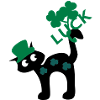 Luck kitty cat st.patty's day