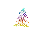 Rainbow Neon Christmas Tree – Dots & Lights