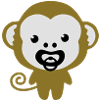 monkey with soother