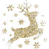 deer gold glitter