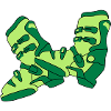 Ski boot green