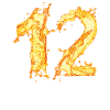 12 anniversaire "éclaboussure d'eau jaune"