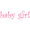 Bébé fille rose avec coeur