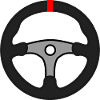 Lenkrad Rennwagen mit Rot