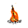 Bonfire in pixel look