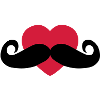 heart moustache / love moustache