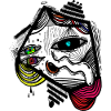 abstract face art gift shirt