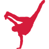 Breakdance Freestyle Silhouette Streetstyle Vecteur