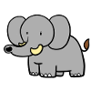 Standing elephant