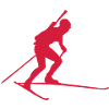 biathlon ski fond course silhouette1