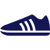 A blue sports shoe