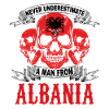 Skull Albania Albanian flag gift