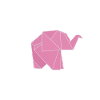 Elephant geometric origami