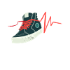 Sneaker heartbeat shoes gift