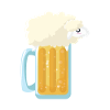 Bier Schaf als Bierschaum