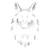 Wolf polygoon poly driehoek tattoo wolven cadeau