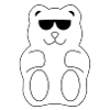 Cool bear with sunglasses