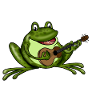 Frog with guitar
