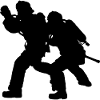 Fire Brigade Siluette Black
